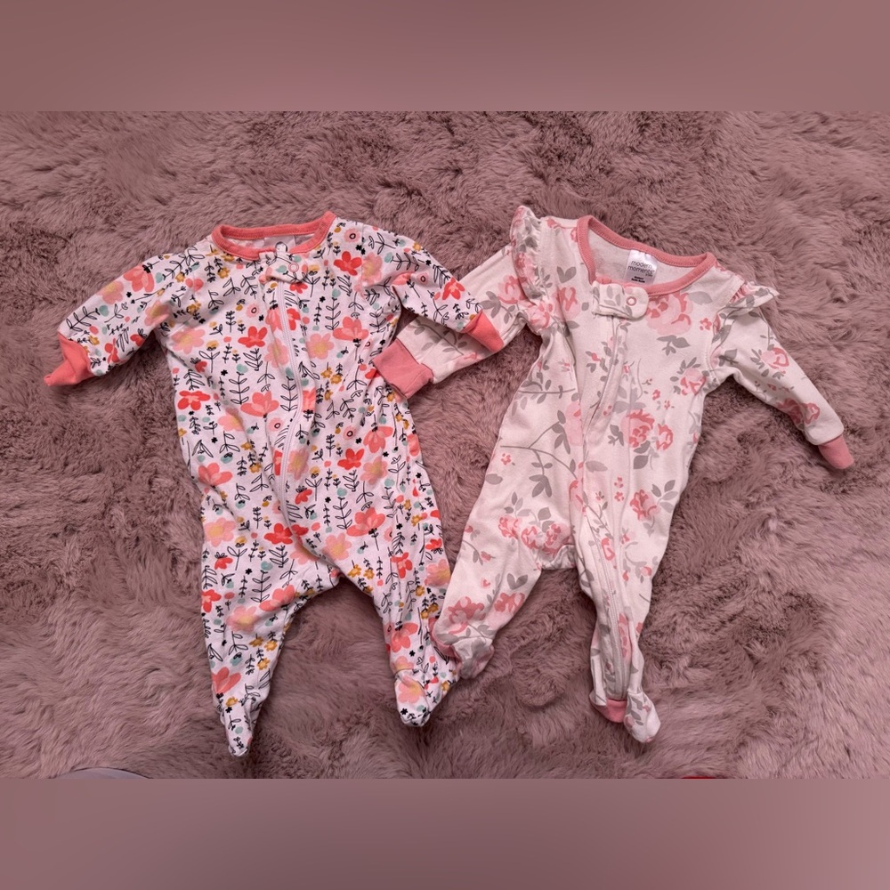 Floral Pink Kids One Piece Set
